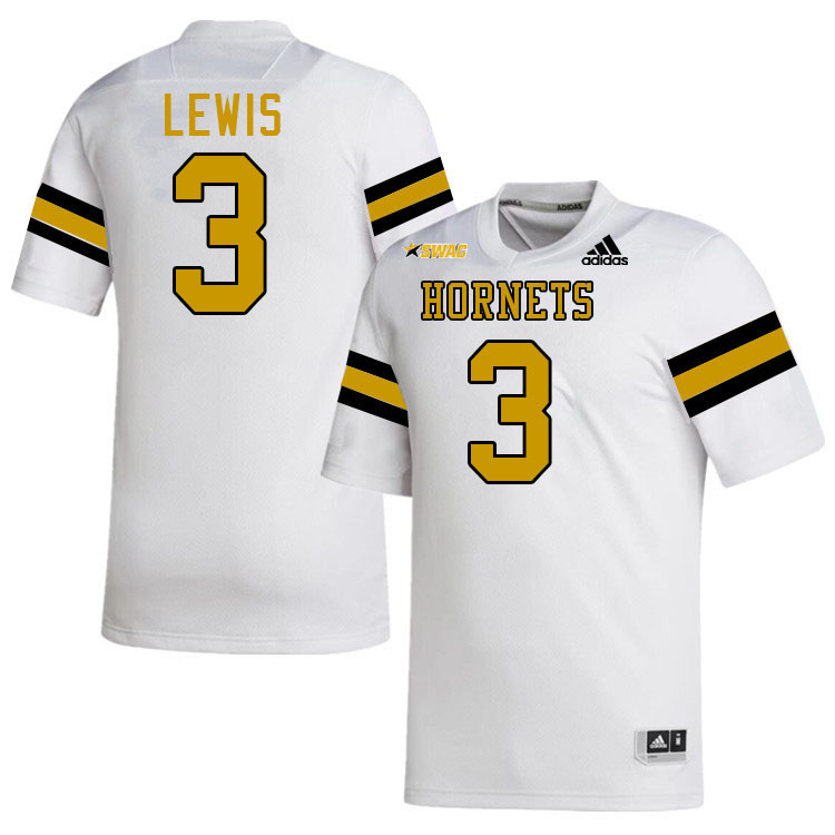 Alabama State Hornets #3 Keane Lewis College Football Jerseys,Uniforms-White Alabama State Hornets #3 Keane Lewis College Football Jerseys,Uniforms-White